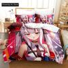 3D Print Fashion Kawaii Nakiri Ayame Bedding Set Boys Girls Twin Queen Full Size Duvet Cover Pillowcase Bed Adult Bedroom