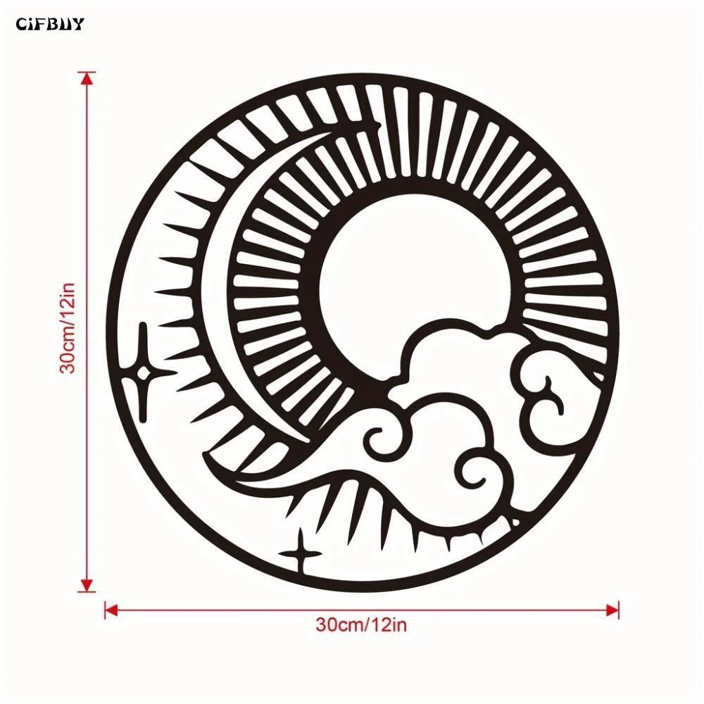 

Iron Wall Art Sun Moon Stars Outdoor Garden Decor Housewarming Gift