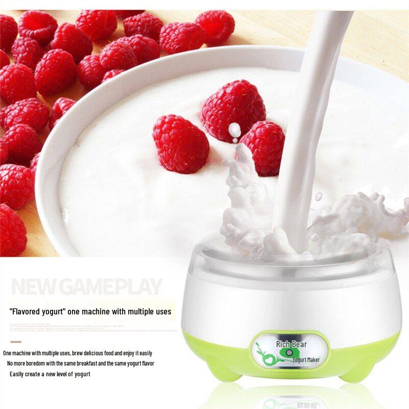 Automatic Yogurt, Natto, and Rice Wine Maker with 50 Bacteria Powder and 3 Cups - Multi-Functional Household Mini Machine