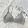 Thin Shoulder Straps French Deep V-neck Seamless Small Chest Gathering Triangular Cup Thin Style Without Steel Ring Comfortable Bra Summer
