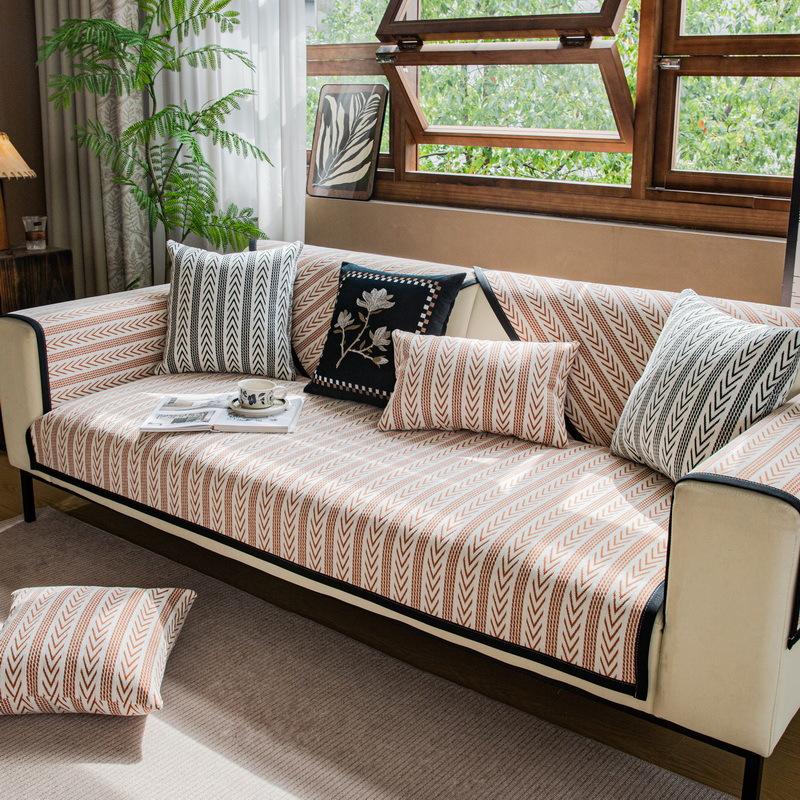 

Chenier Sofa Cushion Universal In All Seasons New Non-Slip Seat Cushion Nordic Leather Sofa Cover Cover Cloth Towel Cushion 70*70cm