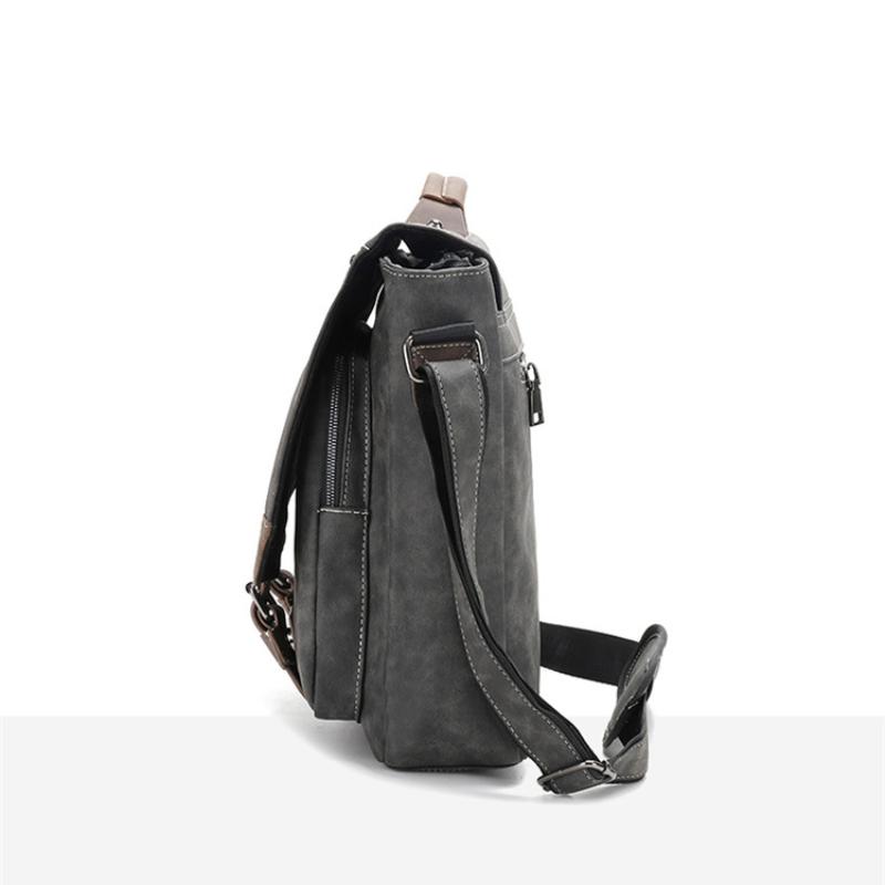 Casual Men Portfolio kufříků Vintage muži Kabelka k aktovce Business Bags kufřík Pánské Kožená crossbody kabelka Schoolbag Boy