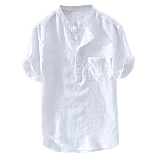 

Футболка Самосовершенствование Приятная к коже Смесь хлопка Приталенная Рубашка шамбре для отпуска XL белый