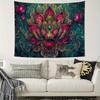 1 Piece 2D Flat Lotus Tapestry Background Cloth Bohemian-style Mandala Design To Enhance Your Room's Ambiance Wsj
