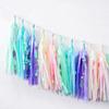Party Unicorn Garland Rainbow Iridescent Tassel Garlands Paper Flower Wedding Decoration Birthday Baby Shower Party Decorations