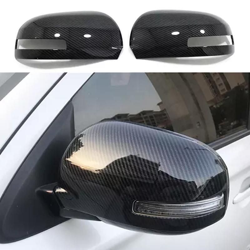 Mirror Trim Cover Rear View Mirror Trim Vehicle Mirror Replacement Carbon Fiber Black Easy Tallation For Mitsubishi for