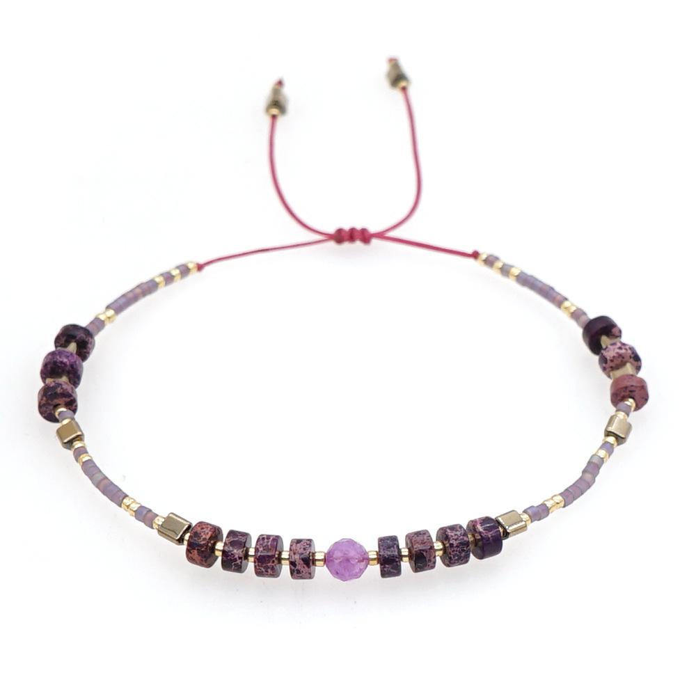 Trendy Deep Blue & Gold Rice Bead Pearl Hand Bracelet: Niche Design Women's Fashion Accessory