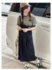 Girls' Summer Dress 2026 New Style Children's Stylish Medium and Large Girls' Summer Dress Cowboy Strap Skirt Two Piece Set