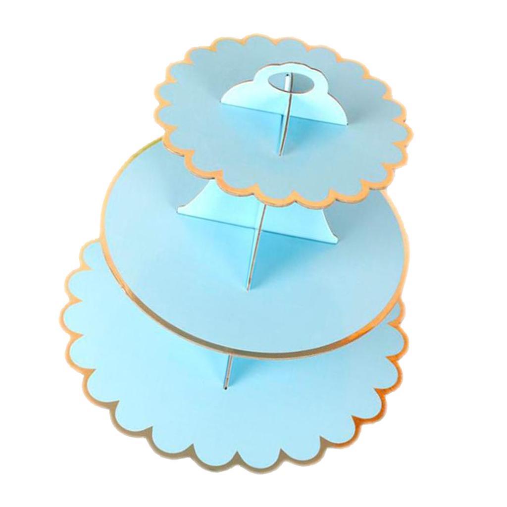 Round Cardboard Cupcake Stand Dessert Tower Treats Stacker Pastry Serving Platter Food