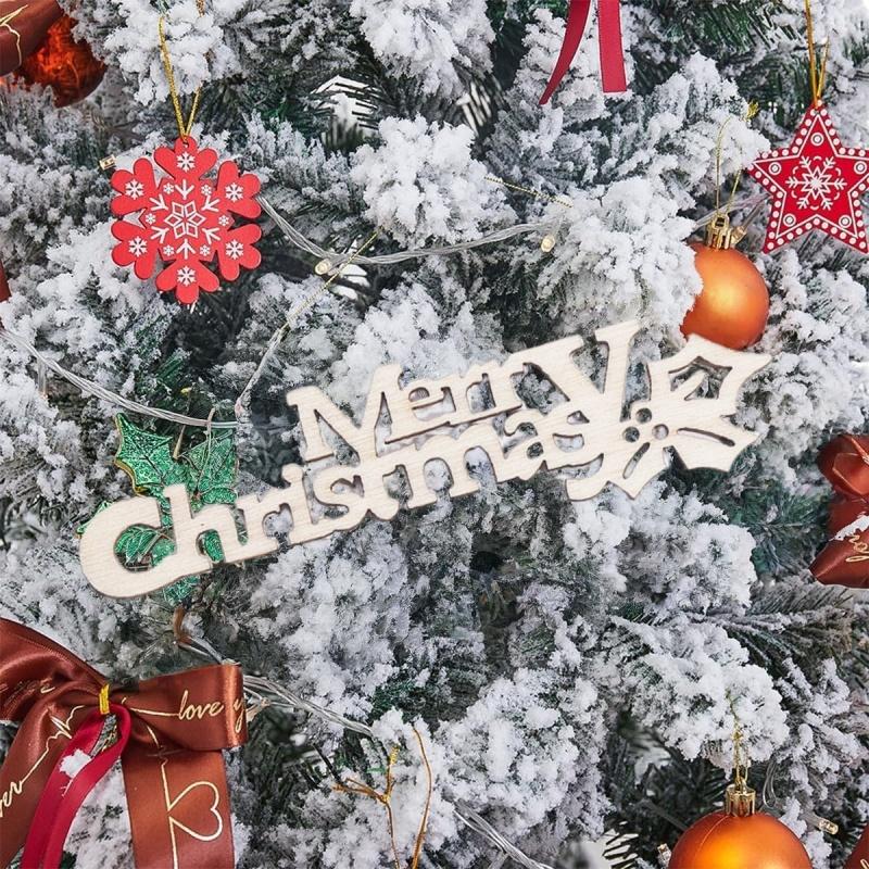 10/20PCS Wooden Merry Christmas Letters DIY Wood Craft Table Christmas Decorations Home Xmas Navidad Natal New Year Party Gifts