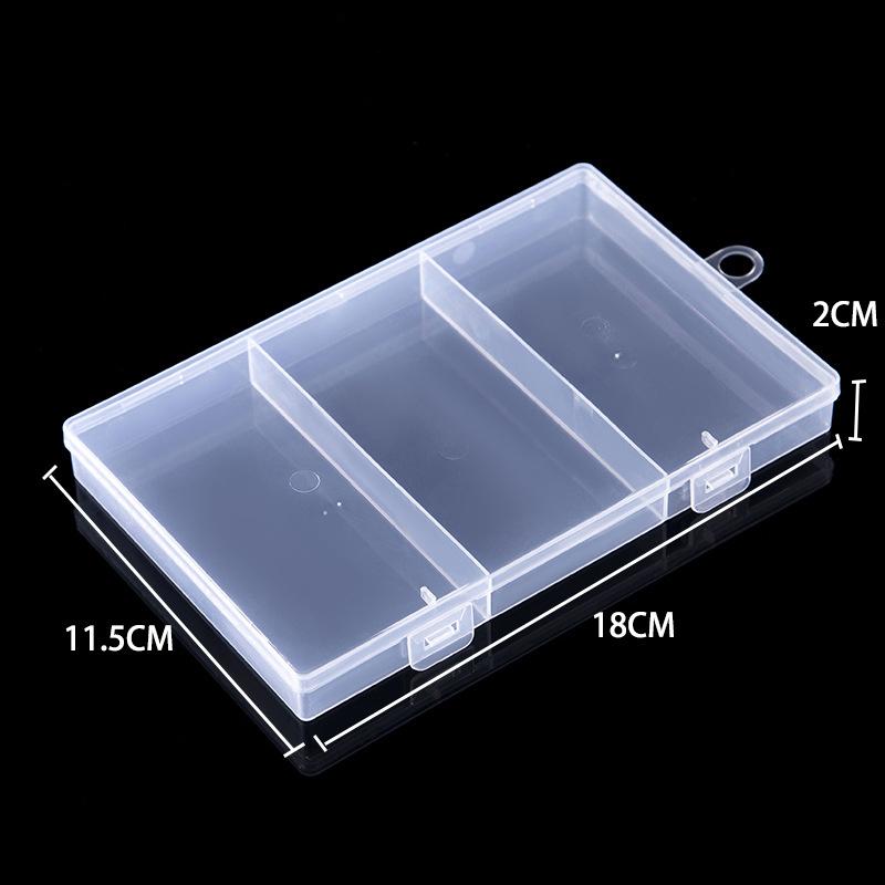 3 Slots Plastic Jewelry Boxes Storage Beads Bracelet Craft Organizer Container Rectangle Box Packaging Case