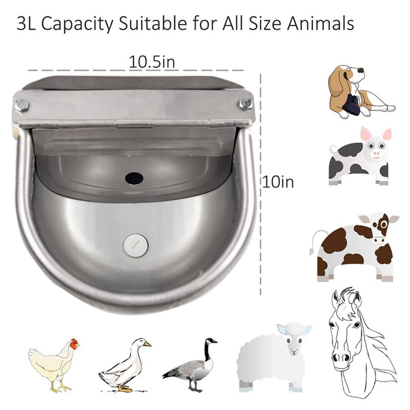 M-Nowoczesny-Dla Psa Dla Bydła Hodowlanego Bydło Koń Miska na Wodę Ze Stali Nierdzewnej Automatyczny Dozownik Wody Dla Psa Woda Automatycznie Napełniana