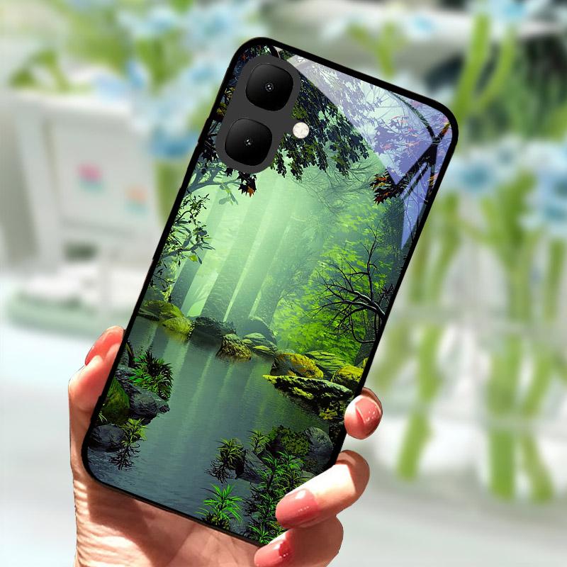 For Infinix Smart 10 Smart10 Case X6725 Tempered Glass Phone Cover For Tecno Pop 10 Pop10 Cases Anti Drop Protective Shell Funda