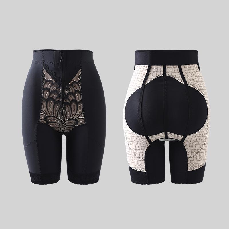 High-Waisted Zipper Body Shaper Pants - Tummy Control & Butt Lifting Compression Design