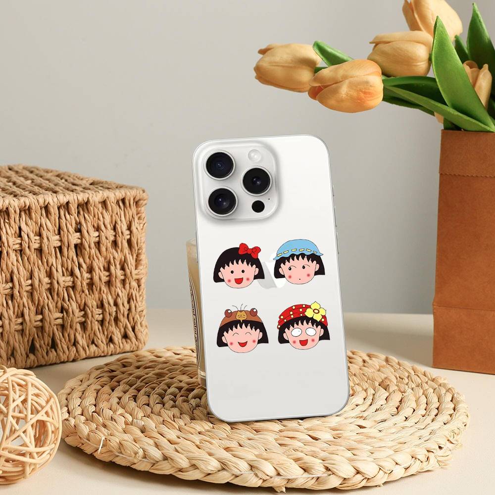 C-Chibi Cute M-Maruko-chan-S Phone Case For IPhone 17 16 15 12 11 Pro Max 14 Plus 13 Mini Clear Cover Soft Funda