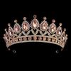 Wedding Tiara Bridal Crown Baroque Water Drop Crystal Crown Birthday Wedding Color Crystal Alloy Large Crown