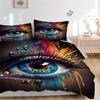 3pcs Rainbow Tears Bedding Set, Including 1 Quilt Cover and 2 Pillow Shams, Without Filling, Soft and Comfortable Home Bedroom Fabric