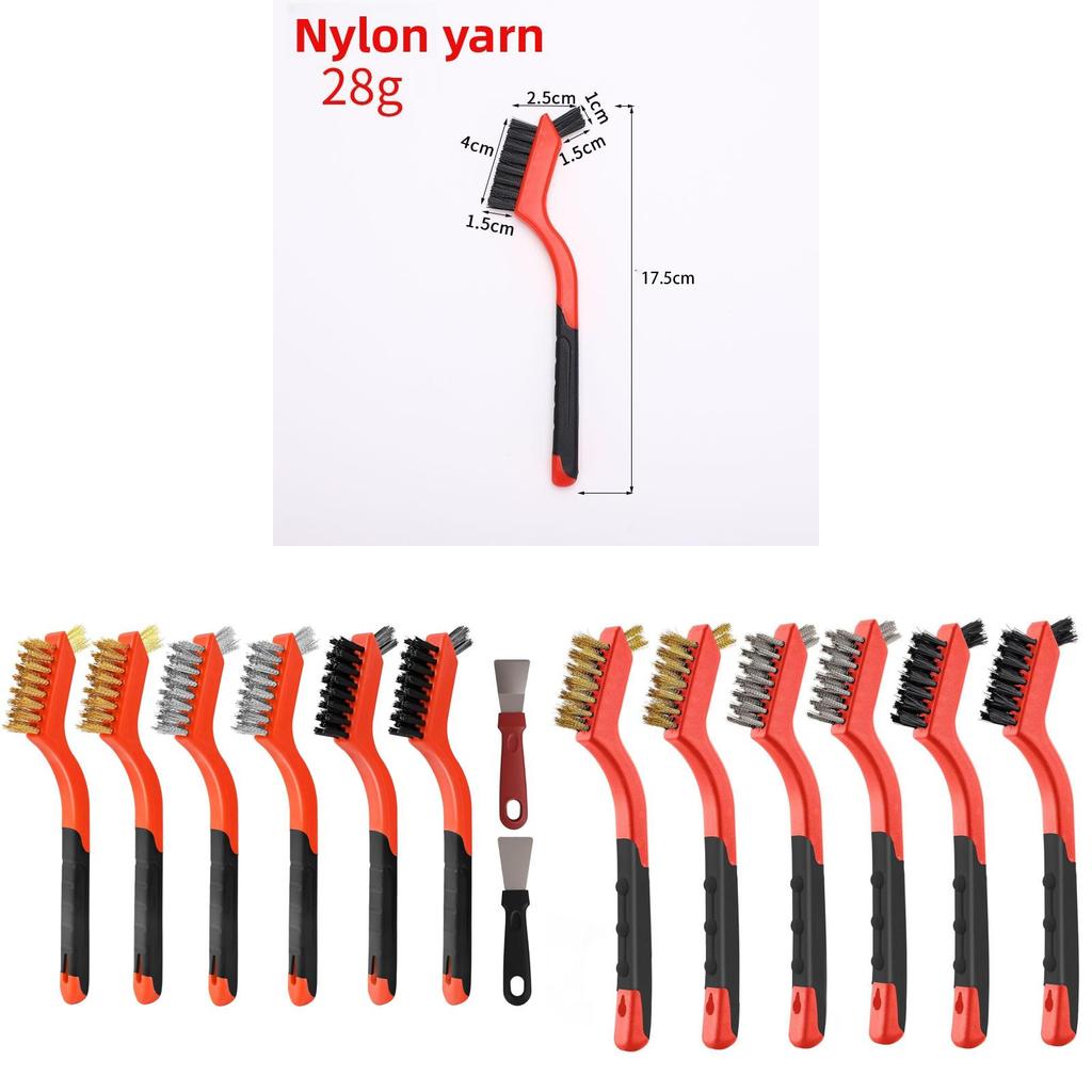 Copper Wire Brush Kitchen Gas Stove Cleaner With Long Handle For Grime Removal