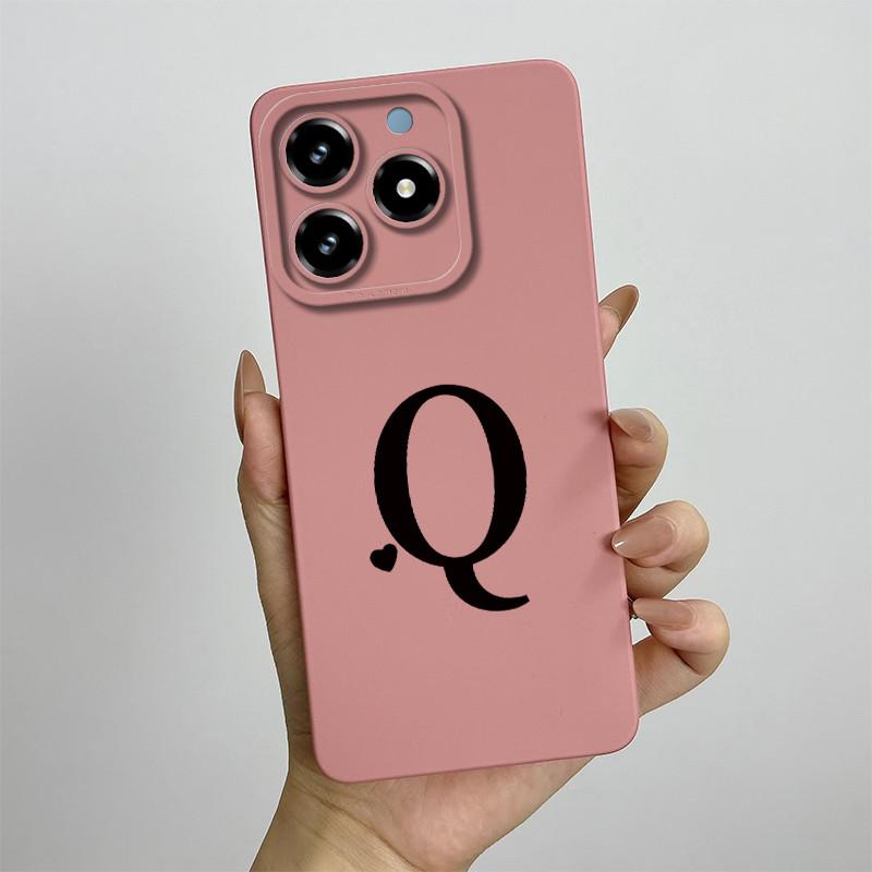 Für Realme C63 C61 Handyhülle Niedliche Buchstaben Rückseite Für Oppo Realme C 61 C 63 Weiches Flüssigsilikon Kameraschutz Fundas