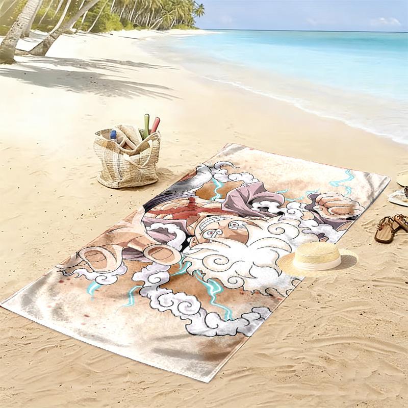 One Piece Print Beach Towel, Large Soft Quick Dry Towel for Beach Camping Swimming