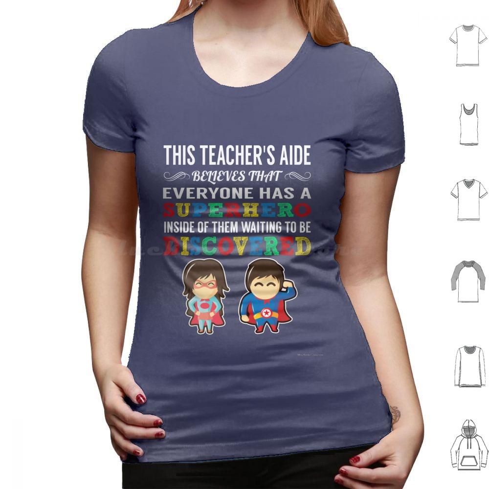 Teachers Aide Superhero T Shirt 6xl Cotton Cool Tee Teachers Aide Uniqueness Welcome Back To School Teacher Mom Teacher Dad