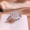Bling Iced Out CZ Rings for Women Luxury Silver Color Wedding Bands Female Finger-rings Party Modern Fashion Jewelry