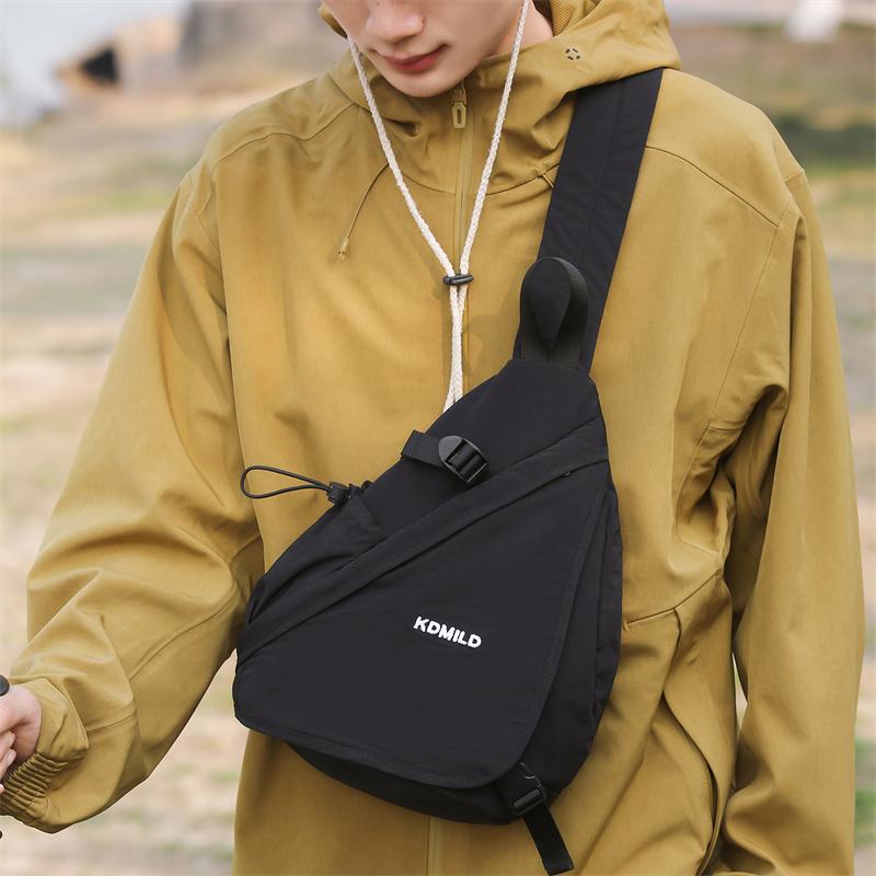 Bolso Ligero para el Pecho Bolso de Hombro de Color Contrastante Bolso Cruzado para Deportes al Aire Libre Montar