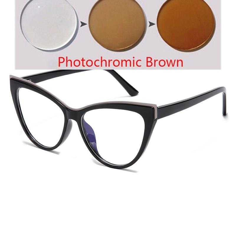 Spring Hinge Women Cat Eye Prescription Glasses For The Nearsighted Anti Blue Rays Myopia Spectacles Power 0 -0.5 -0.75 To -6.0