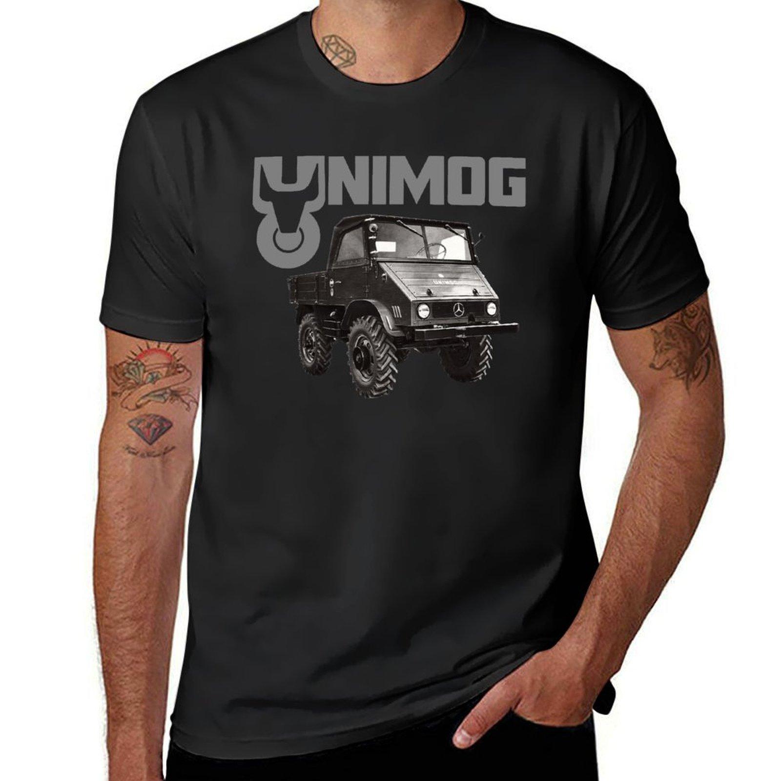 

UNIMOG oldschool (on black) T-Shirt vintage clothes heavyweights Blouse Men s t shirts 4XL