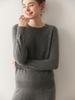 Women's Soft Cashmere Sweater: 2025 Autumn/Winter Round Neck Knit, Solid Color, Versatile Base Layer