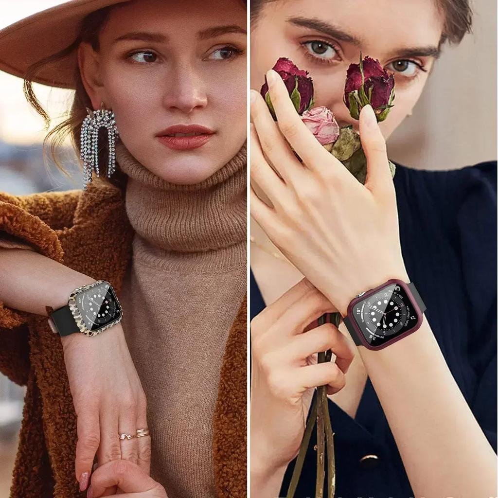 Tempered Glass+Cover For Apple Watch series 10 42mm 46mm Matte Hard PC bumper Screen Protector Case iWatch 10 42/46 Accessories