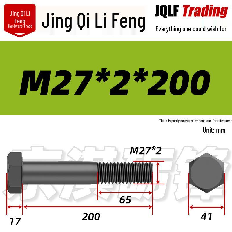 M8-M27 Sechskantschraube mit Feingewinde, Teilgewinde für Maschinenbau, Festigkeitsklasse 12.9