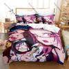 Sci-Fi Musical Anime Style Duvet Cover + 2 Pillowcases, ALIEN STAGE Printed Bedding Set Soft Material Holiday Birthday Gift