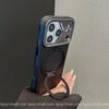 iPhone 17 Pro Max Carbon Fiber Case with Rotating Stand, Fits Apple 16, Skin-Feel Protective Cover
