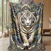 Tiger Artwork Design 2 Theme blanket Lightweight Warm Flannel Blanket Decorative Throw Blanket for Home Decoration