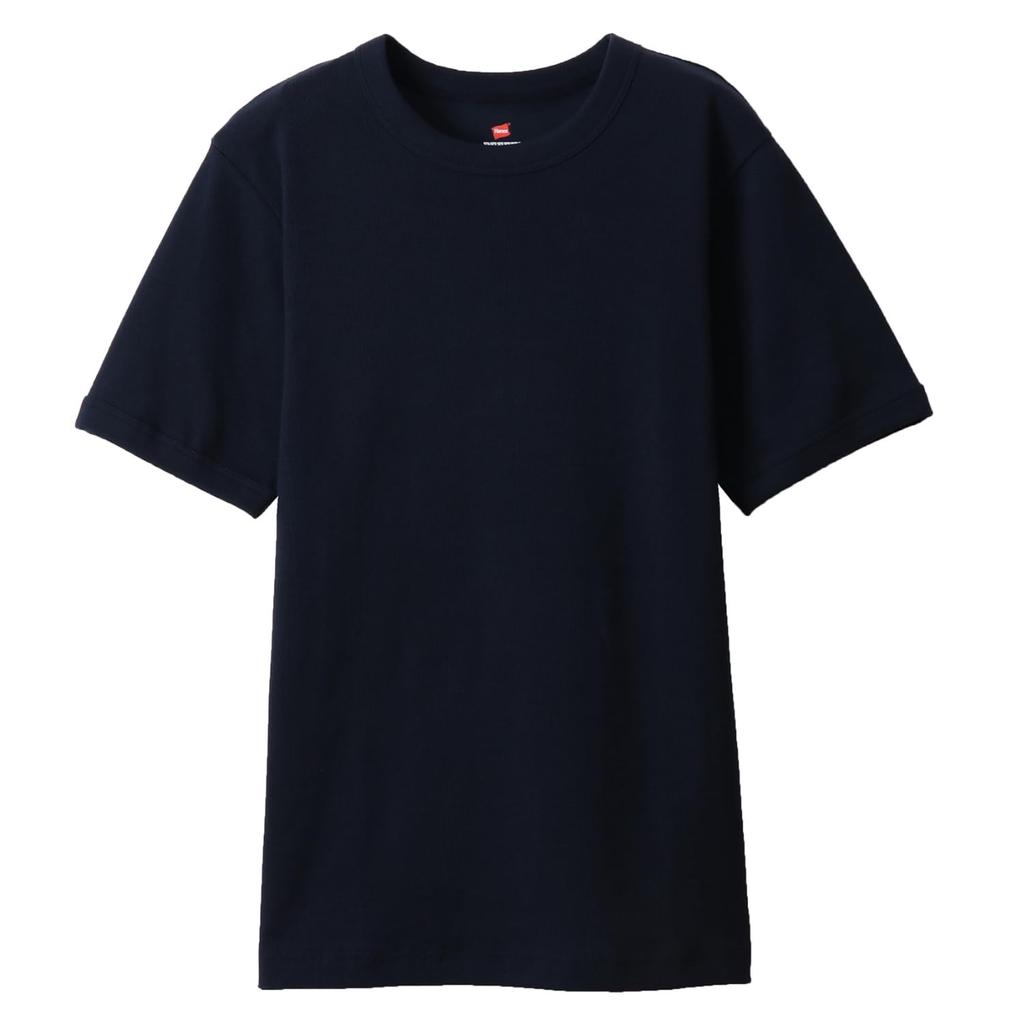 Hanes (Hanes) Short-sleeved T-shirt, Ribbed T-shirt, Beefy Rib Crew Neck T-shirt HM1-R103 Men's