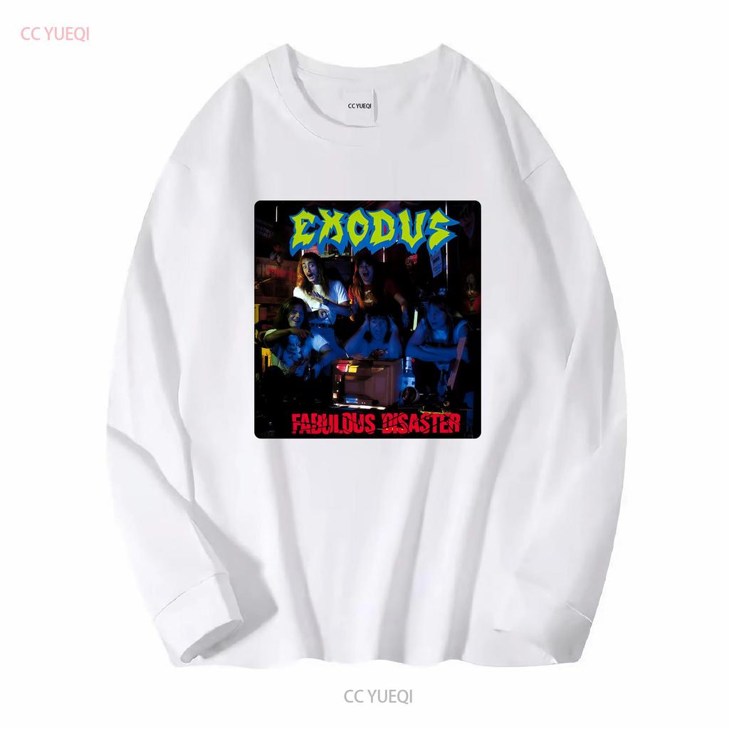 Edizione Limitata NWT Exodus Fabulous Disaster American Extreme Metal Rock T Shirt S 4XL manica lunga o corta vintage Lavato moda