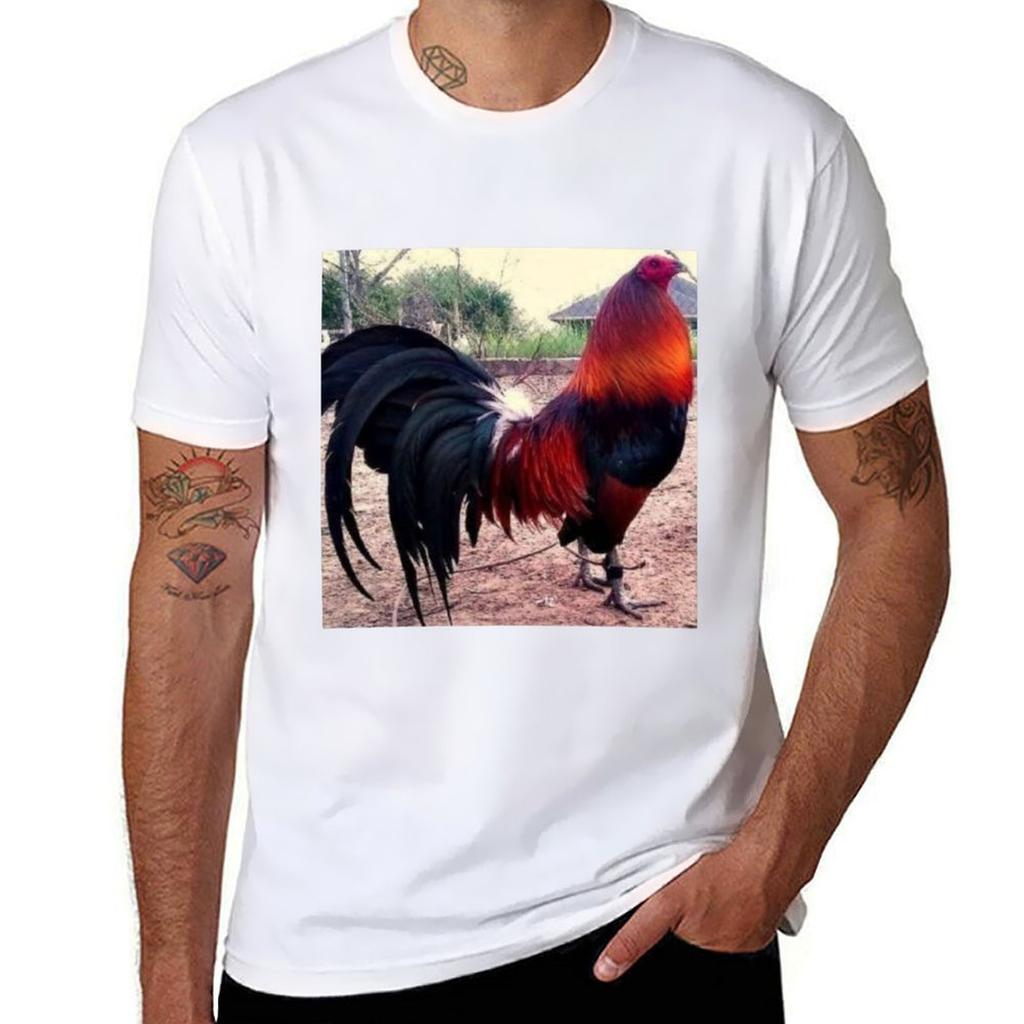 Rooster Red Fighting Fine Tshirt Cotton T Shirt Unisex Tshirt