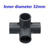 PVC Three-dimensional 3 Way 4 Way 5 Way Water Pipe Connector 32mm Inner Diameter PVC Pipe Fittings Irrigation Coupling Adapter