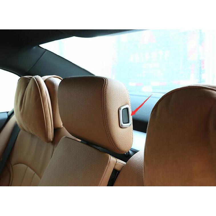 ABS Silver Seat Headrest Button Switch Ring Trim For BMW 5 Series G30 2018-