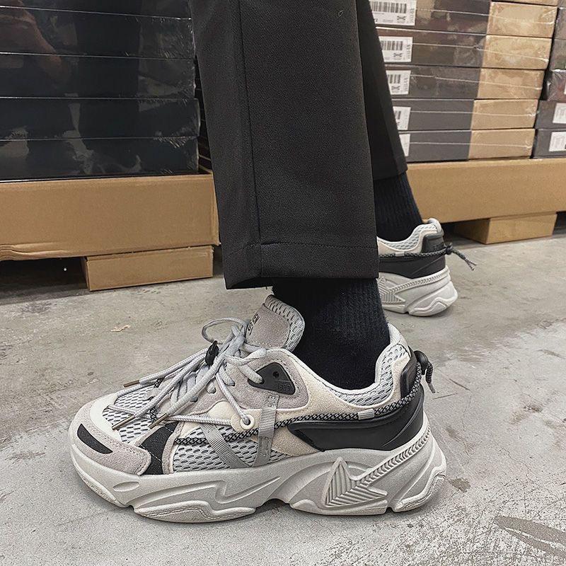 Women's Chunky Sneakers Thick Bottom Platform Vulcanize Shoes Fashion Breathable Casual Running Shoe for Woman Female