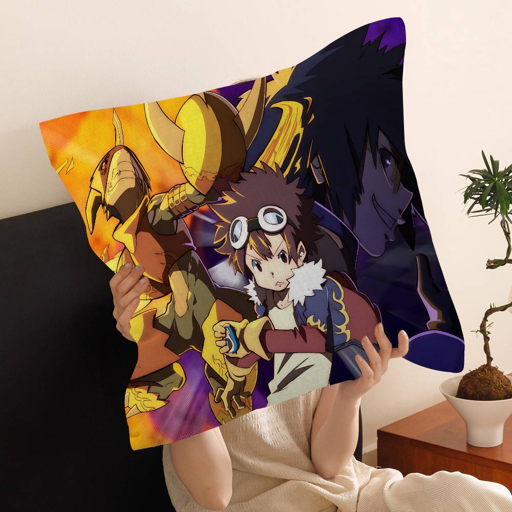 

Cartoon Digimon Adventure Monster Pillowcase toon Gift Cushion Cover Bedroom Home Sofa Chair Seat Decor pillow case 30cmx30cm