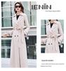 2025 Spring/Autumn High-End Fashion Goddess Trench Coat: Slimming, Flattering, Over-the-Knee Double-Breasted Korean Style Outerwear.