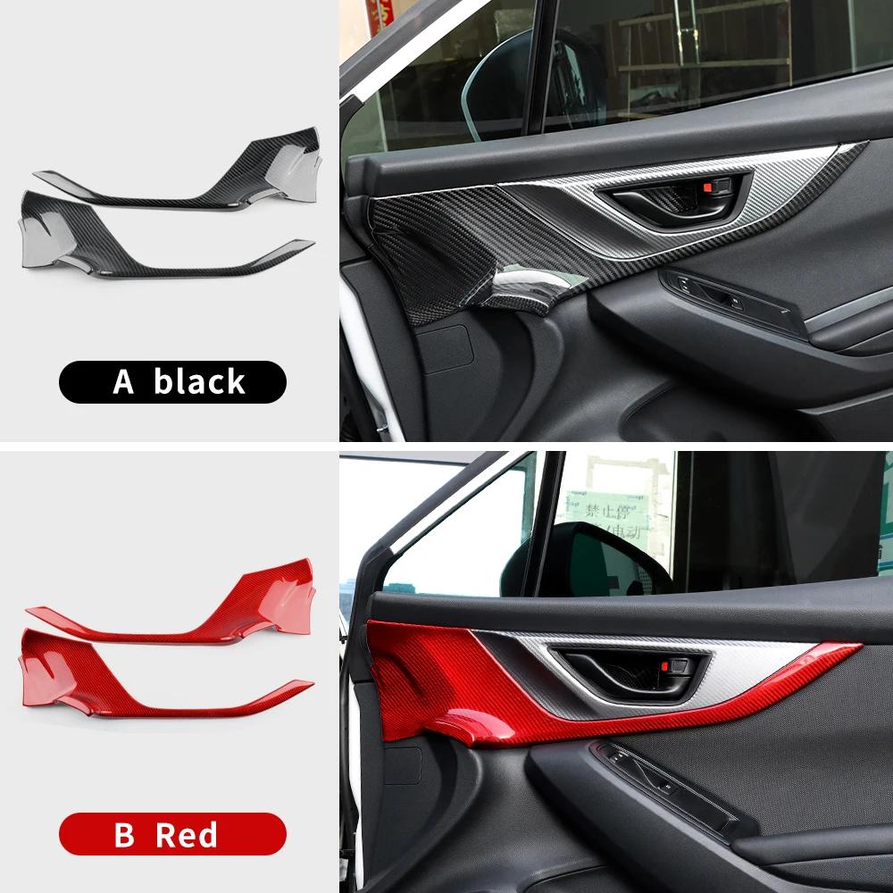 For Subaru WRX/WRX STI 2022 2023 2024 Real Hard Carbon Fiber Sticker Car Front Door Handle Panel Interior Trim Cover Accessories