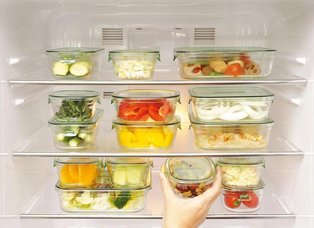 iwaki Pack Range Green Round Storage X Large Microwave and Dishwasher Safe & Container, 1.3L Capacity, 16.7 H8cm, KT7403-G, Heat-Resistant Glass,