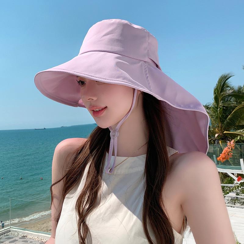 Summer Foldable Cap With Wide Brim For Sun Protection And Outdoor Style For Women