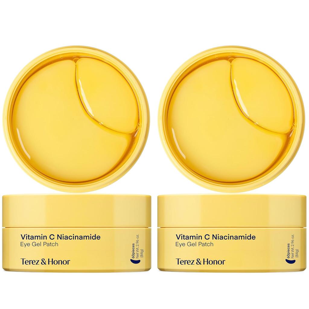 Terez Honor Vitamin C Niacinamide Hyaluronic Acid Eye Gel Vitamin C Eye Care Eye Korean 60 Sheets 2 & Patches, Patches, Packs, Cosmetics, (30 Pairs)