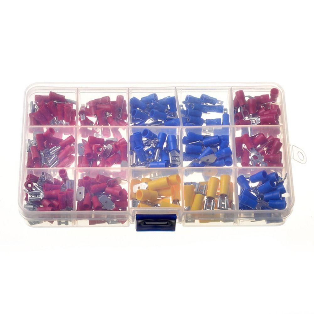 Red Blue Yellow Insulated Butt Connector Insulated Electrical Terminals  Electrical Wiring