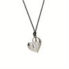 Elegant Heart Pendant Necklace - Adjustable Pull-Out Sweater Chain, Acrylic, Perfect for Everyday & Party Wear