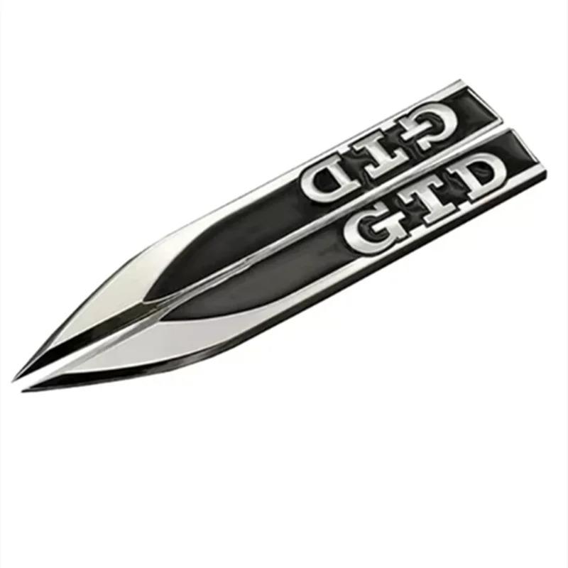 2Pcs 3D Metal Car Fender Badge Decal GTD Logo Stickers For Volkswagen VW Golf 4 5 6 7 MK4 MK5 MK6 MK7 GTD Emblem Accessories